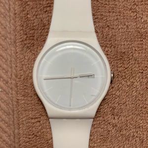 White swatch watch with box